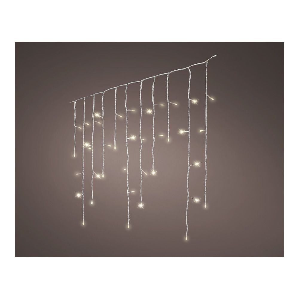 Cortina multifunción, exterior, led icicle, 240 leds, 5,8 m, luz cálida