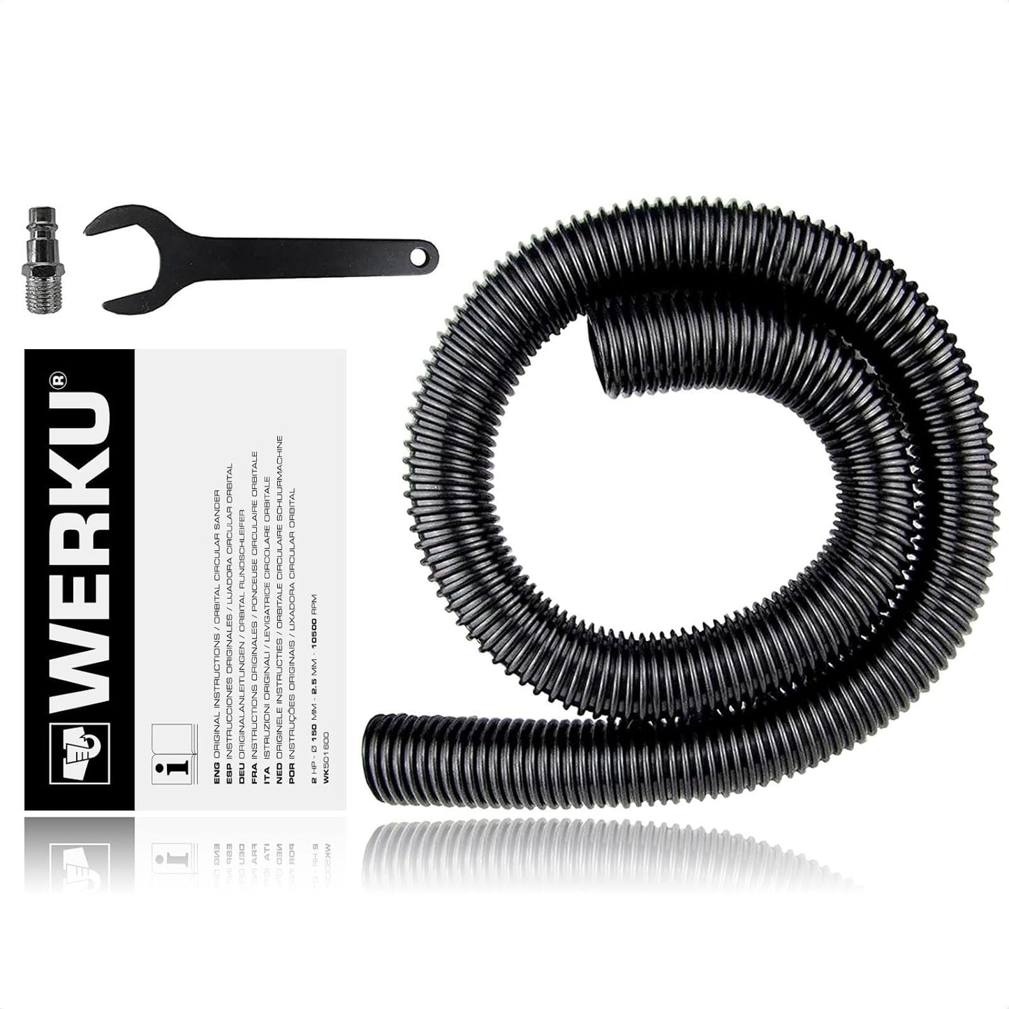 Werku Lijadora Rotorbital Neumática 150mm con Aspiración