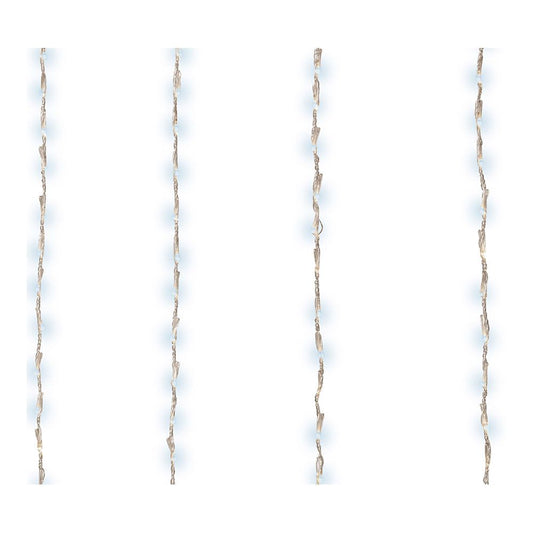 Cortina multifunción, exterior, para balcón, 220 leds, 2 x 1 m, blanco frío