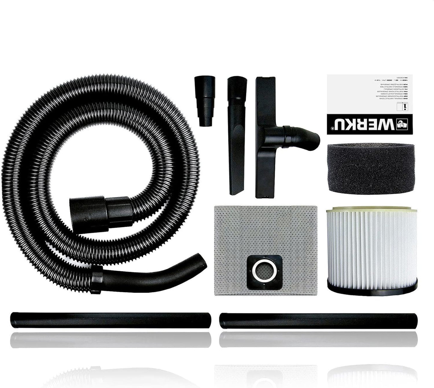 Werku WK402030 Aspirador Seco Húmedo 50L 1400W Filtro HEPA