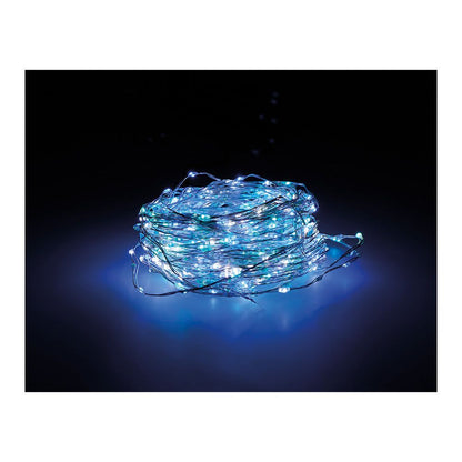 Guirnalda micro led extra dense 567 leds colores pastel parpadeante cable plata 14 m
