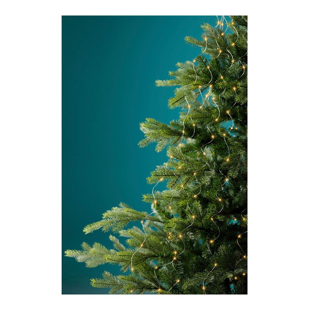Guirnalda micro led fija, 640 leds, para árbol, luz cálida, exterior, tiras de 1,9 m