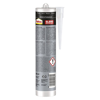 Pattex Silicona Neutra SL 690 acristalamiento estructural color negro 300 ml