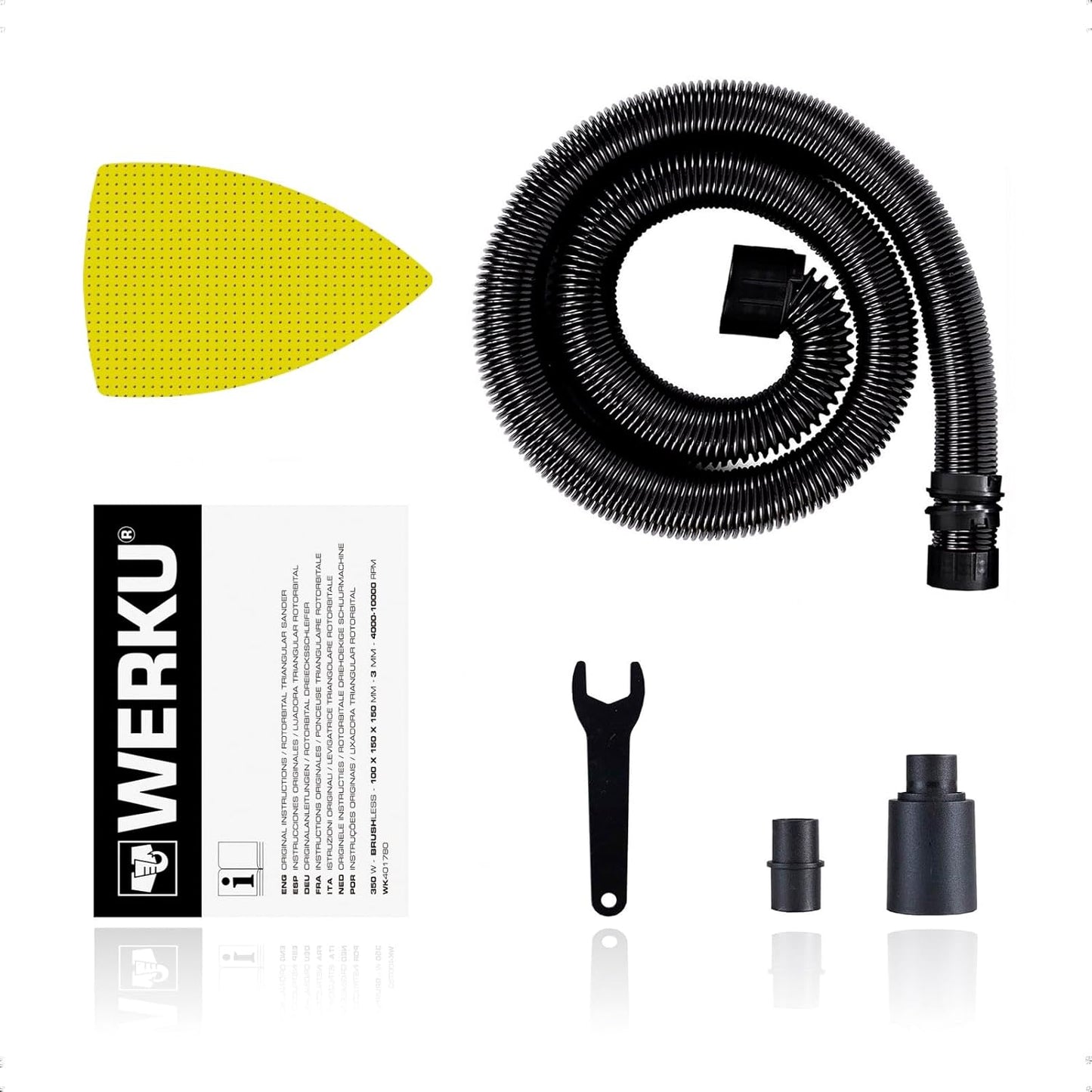 Werku WK401780 Lijadora Triangular Rotorbital 100x150 mm 350W Brushless