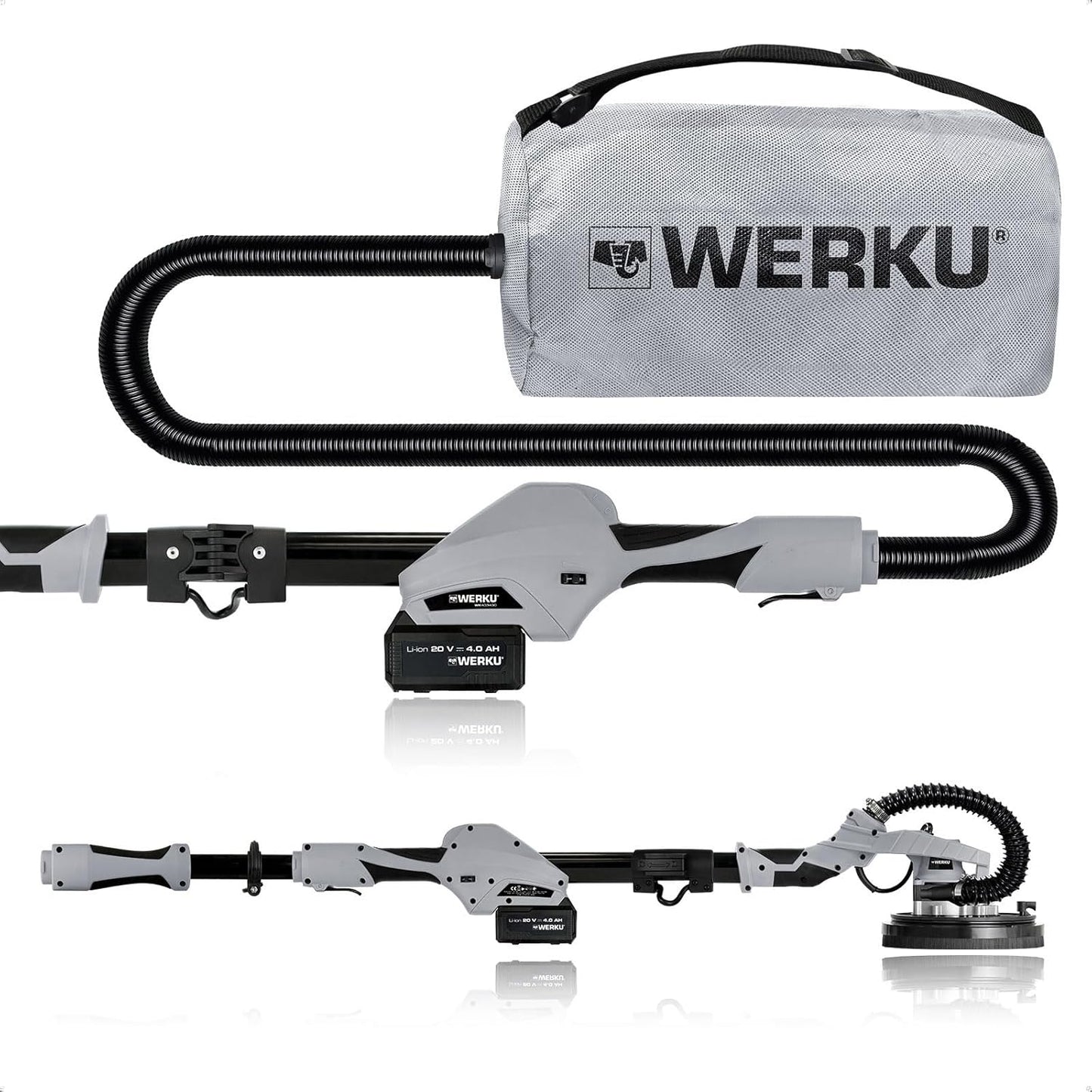 Werku WK403430 Lijadora Paredes y Techos Inalámbrica 20V 225mm Brushless