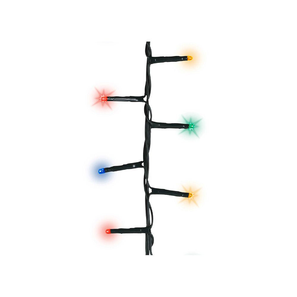 Guirnalda multifunción, uso exterior, led compact, multicolor, cable verde, 750 leds, 21 m
