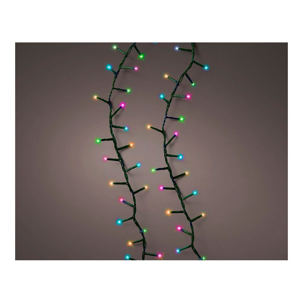 Guirnalda multifunción, uso exterior, led compact, multicolor pastel, cable verde, 750 leds, 21 m