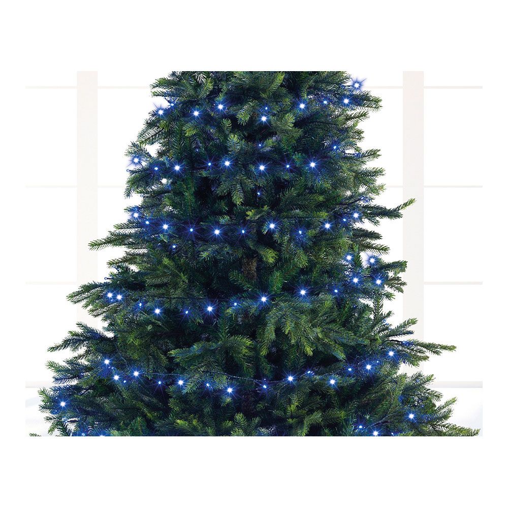 Guirnalda multifunción, uso exterior, led compact, multicolor azul, cable verde, 750 leds, 21 m