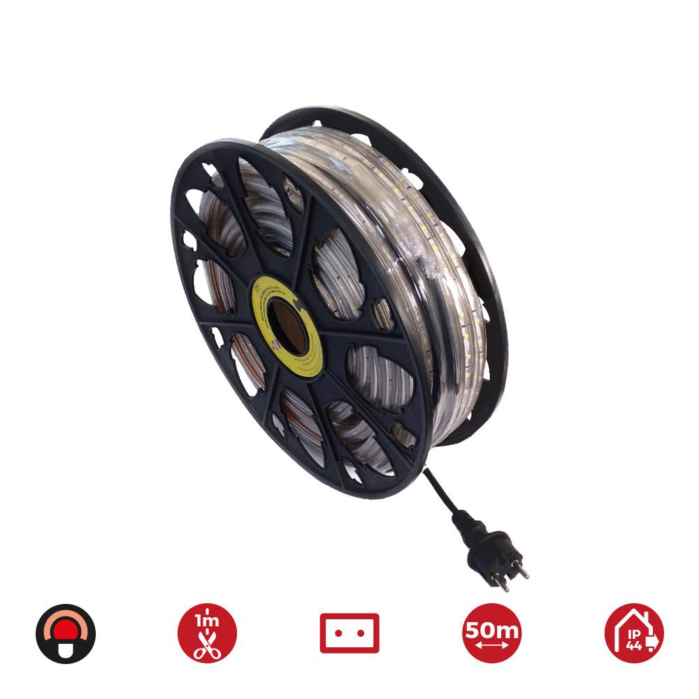 Tira de led 60 leds/m 4,2w/m 220-240v ip44 50 m rojo