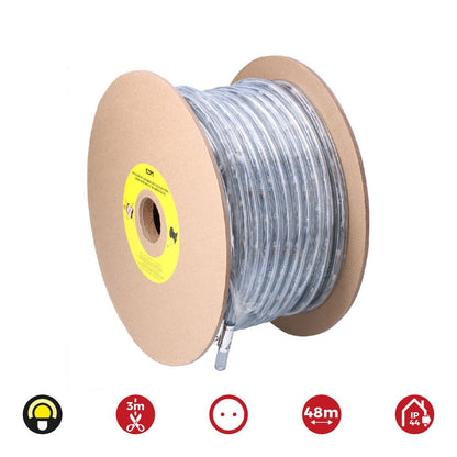 Tubo flexiled 2 vias multifuncion 48 m 36 leds/m ip44 amarillo