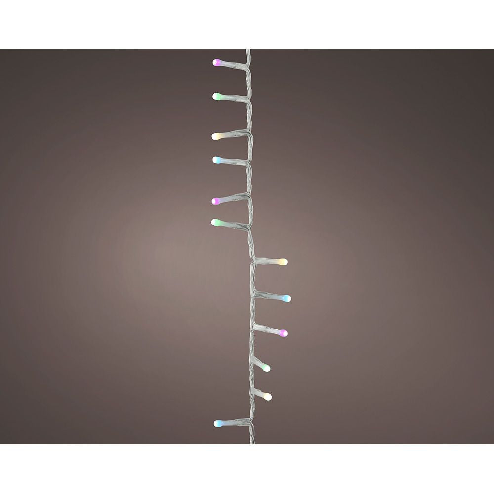 Guirnalda multifunción, uso exterior, basic, multicolor, cable transparente, 500 leds, 16 m