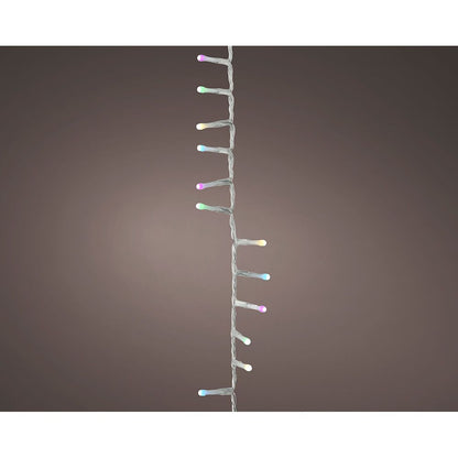 Guirnalda multifunción, uso exterior, basic, multicolor, cable transparente, 500 leds, 16 m