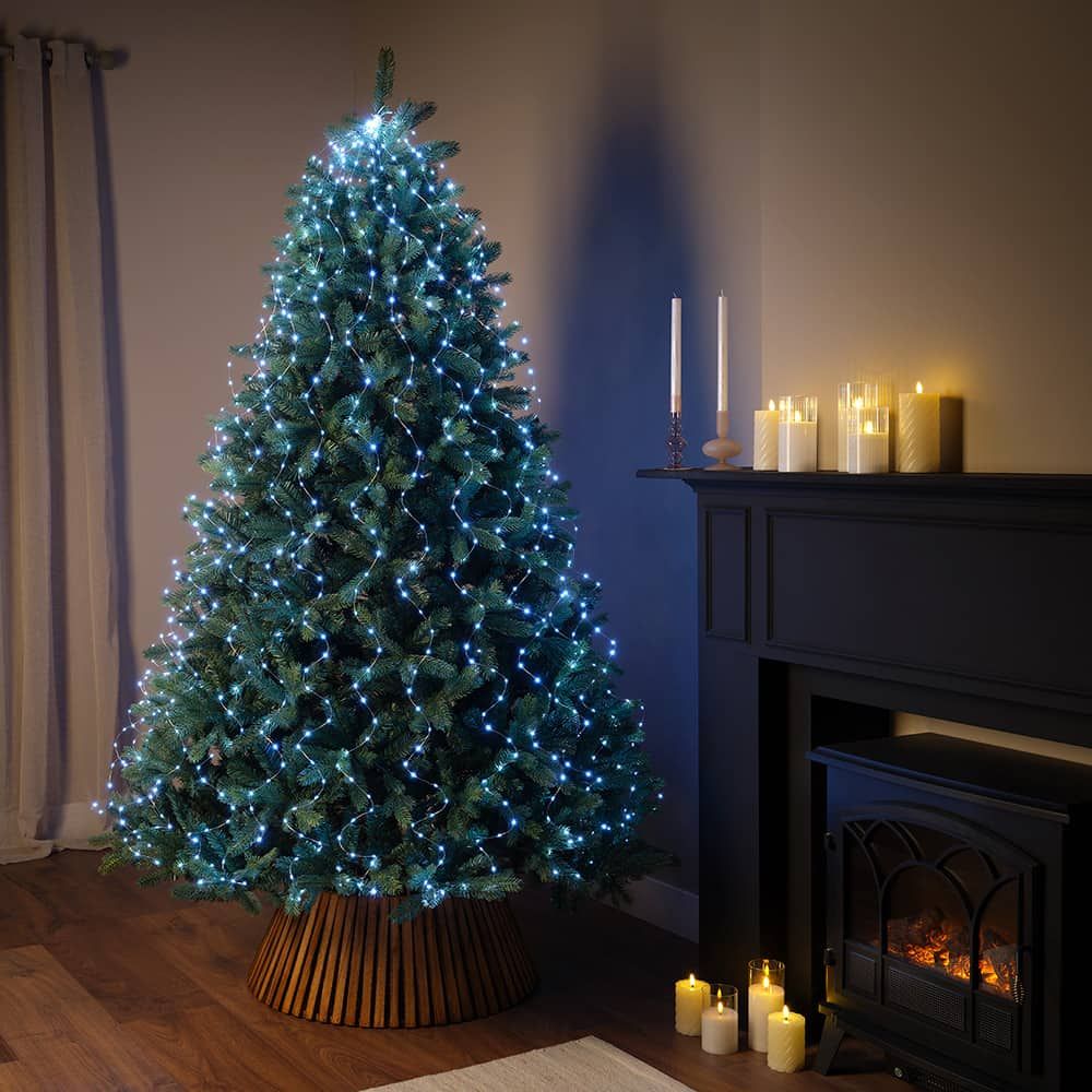 Guirnalda micro led exterior para arbol blanco frío 1,8 m