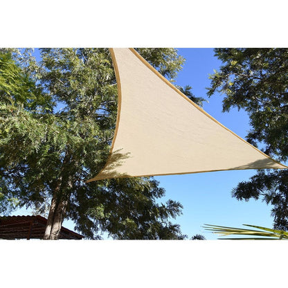 Toldo vela triangular beige 3,6 x 3,6 x 3,6 m