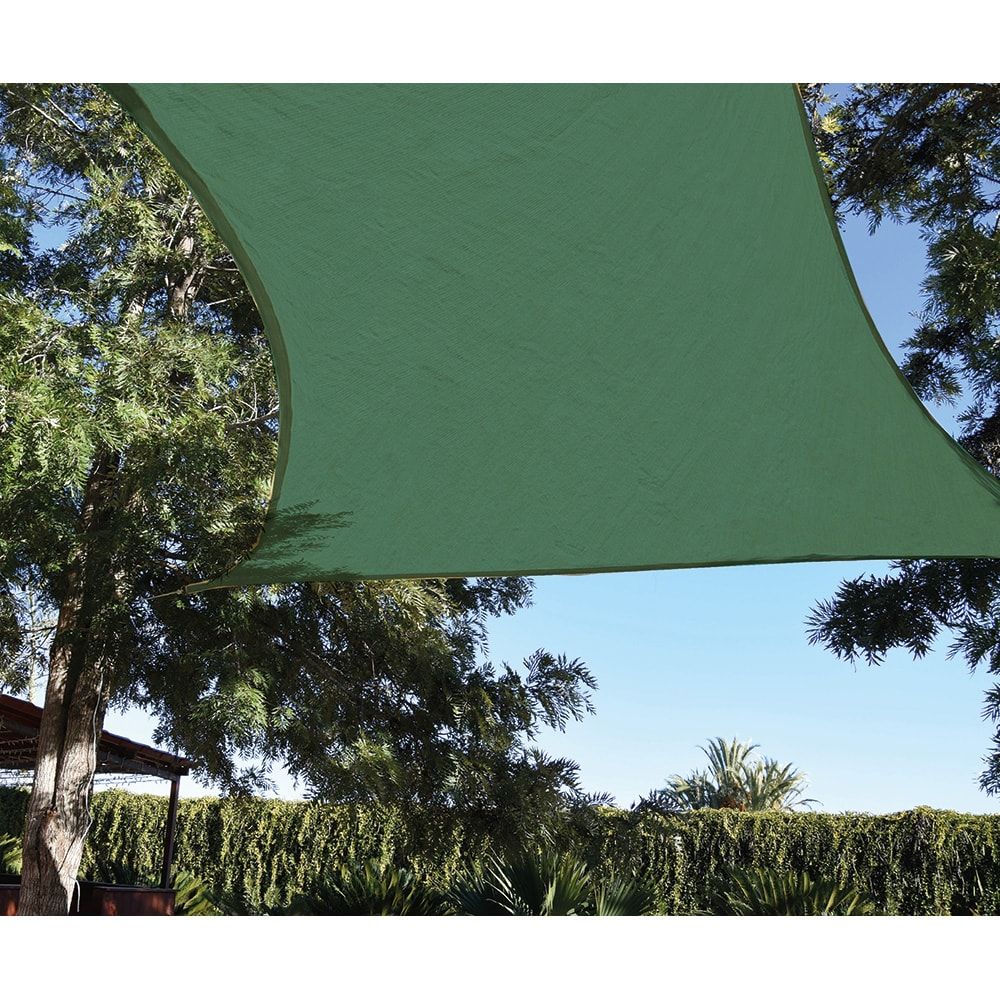 Toldo vela cuadrado verde 5 x 5 m