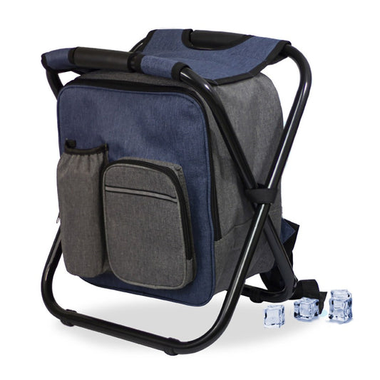 Nevera tipo taburete, 20 l, diseño bicolor, 35 x 28,5 x 42 cm