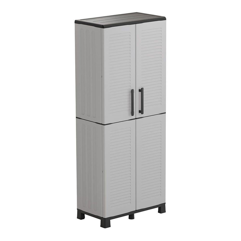 Armario alto línea family de polipropileno gris claro, 68 x 37 x 169 cm