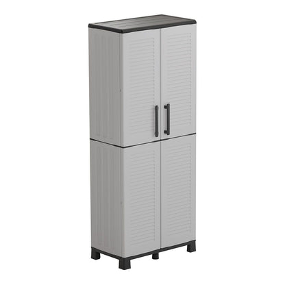 Armario alto línea family de polipropileno gris claro, 68 x 37 x 169 cm