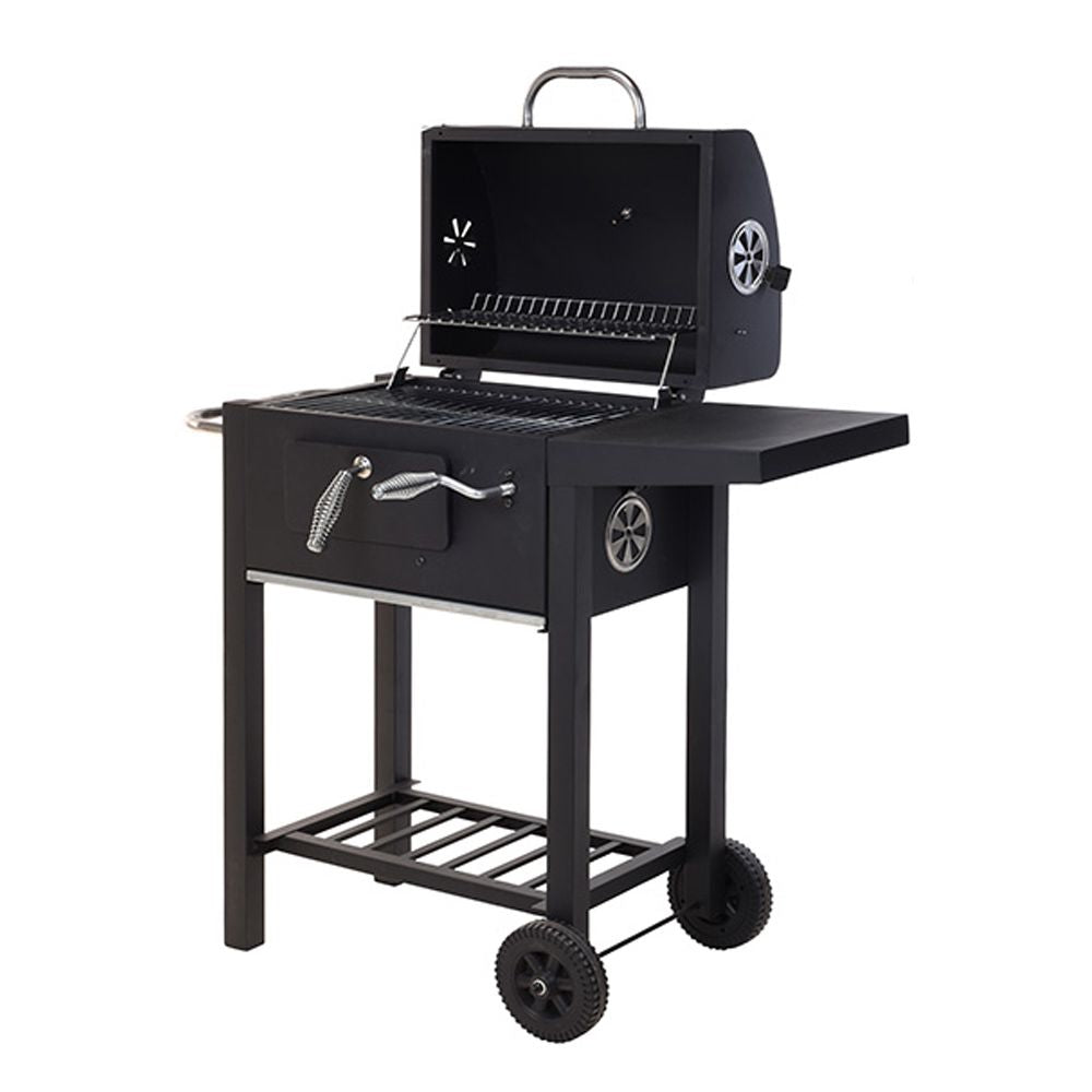 Barbacoa de carbon con tapa 48,5x36x96cm