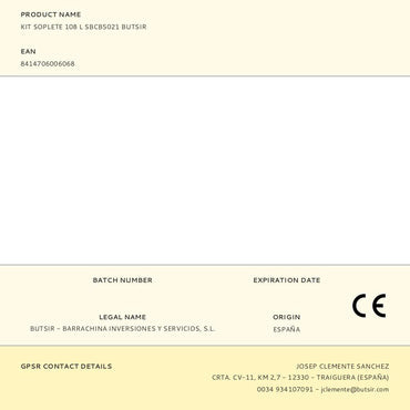Kit soplete 108 l sbcb5021 butsir