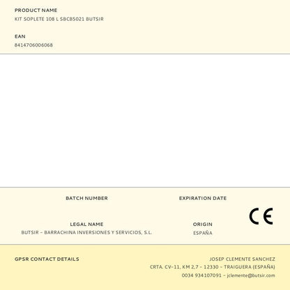 Kit soplete 108 l sbcb5021 butsir
