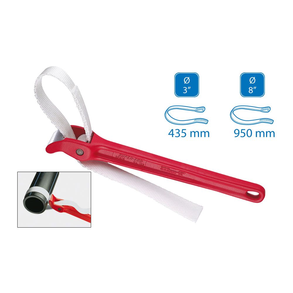 Llave de correa 8 pulg
