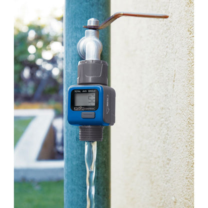 Medidor de caudal de agua digital conexión rh ¾ pulg