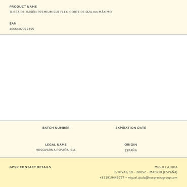 Tijera de jardín premium cut flex con capacidad máxima de corte ø24 mm