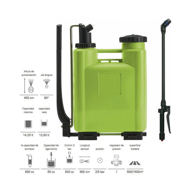 Pulverizador / vaporizador mochila 15 l