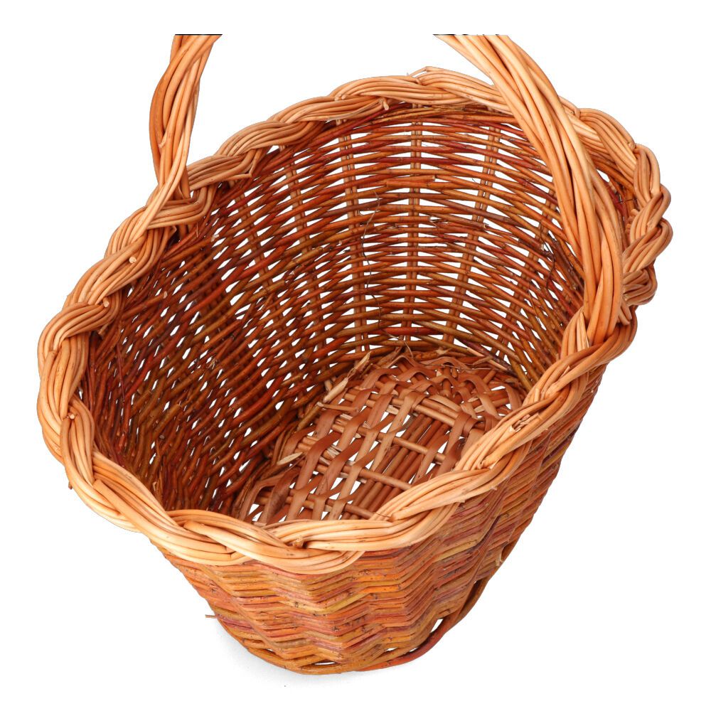 Cesta mimbre 37x25x20cm altura con asa 34cm