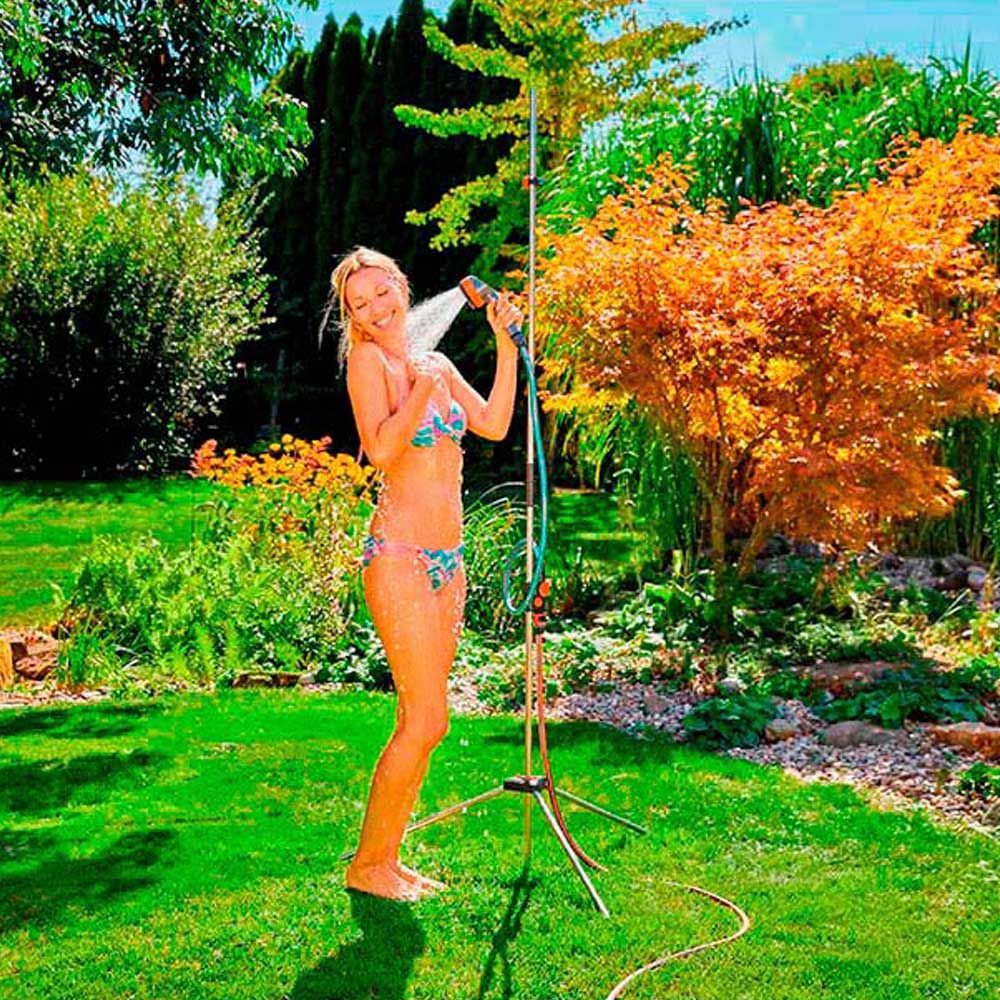 Ducha de jardín trio sobre trípode 220 cm