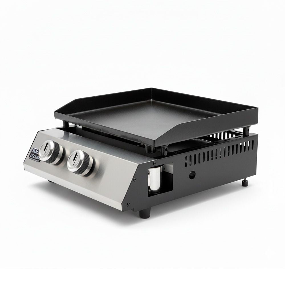 Plancha de gas bxop4900e con 2 quemadores, 45 x 39 cm