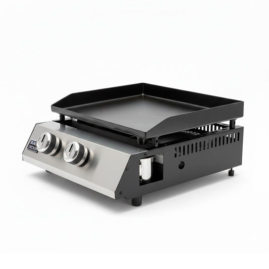 Plancha de gas bxop4900e con 2 quemadores, 45 x 39 cm