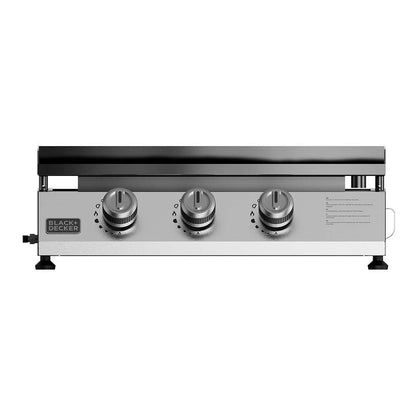 Plancha de gas bxop7350e con 3 quemadores, 58 x 36 cm