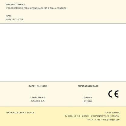 Programador de riego electrónico 4 zonas access