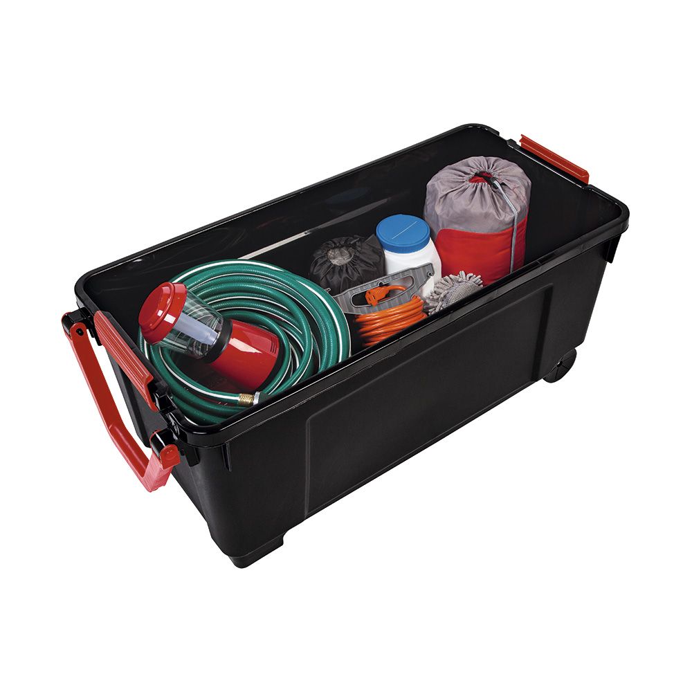 Caja pongotodo 'explorer box' 170 l con asa y ruedas. 49 x 103 x 50 cm