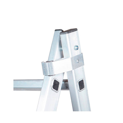 Escalera transformable de aluminio 2 x 9 peldaños