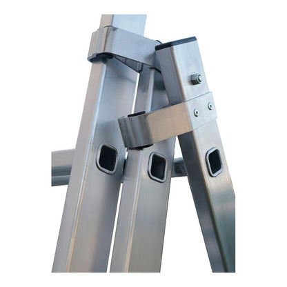 Escalera transformable de aluminio 3 x 9 peldaños