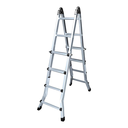 Escalera multifunción telescópica de aluminio 4 + 4 peldaños en131