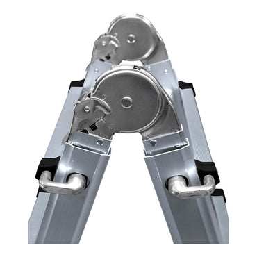 Escalera multifunción telescópica de aluminio 4 + 4 peldaños en131