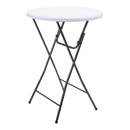 Mesa redonda plegable color blanco ø80 x 110 cm