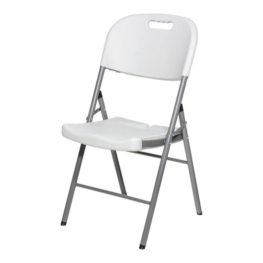 Silla plegable blanca 86,5 x 47 x 54 cm