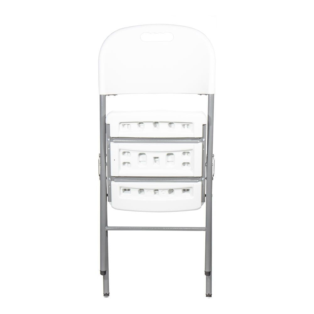 Silla plegable blanca 86,5 x 47 x 54 cm