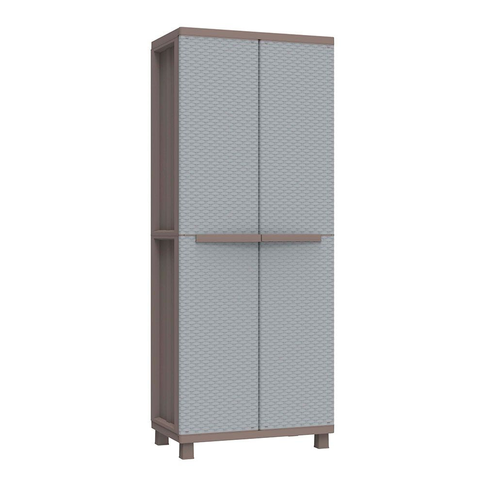 Armario jrattan 369, 3 baldas, 68 x 37,5 x 170 cm