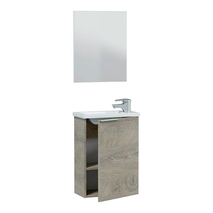 Mueble 40 1 puerta+ espejo + lavabo compact