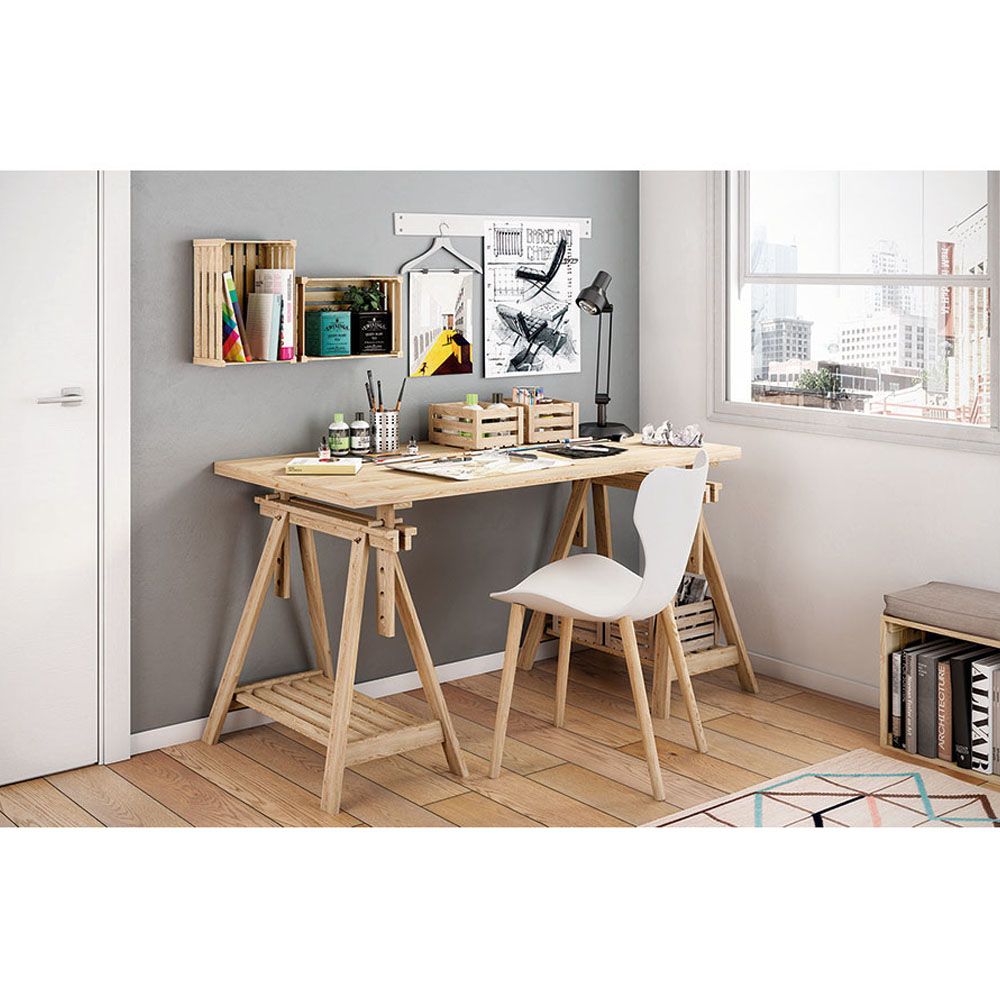Tablero madera maciza de pino, 140 x 70 x 3 cm