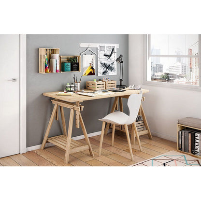 Tablero madera maciza de pino, 140 x 70 x 3 cm