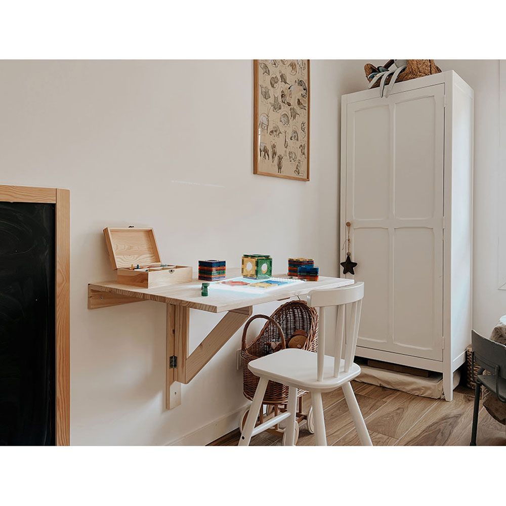 Mesa plegable madera de pared, 79 x 59 x 2 cm