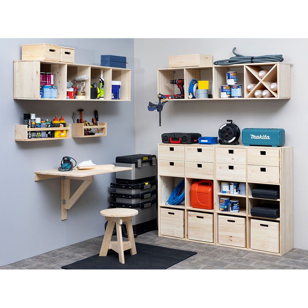 Mesa plegable madera de pared, 79 x 59 x 2 cm