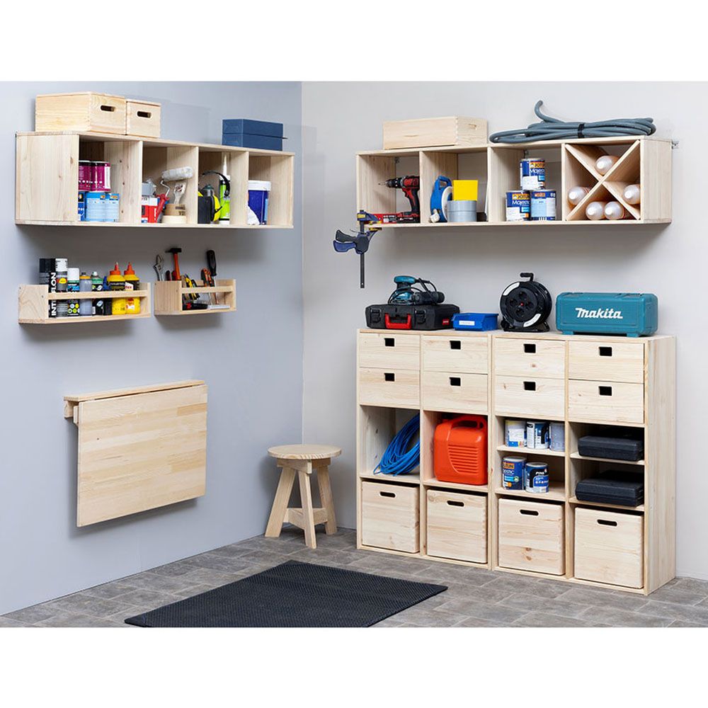 Mesa plegable madera de pared, 79 x 59 x 2 cm